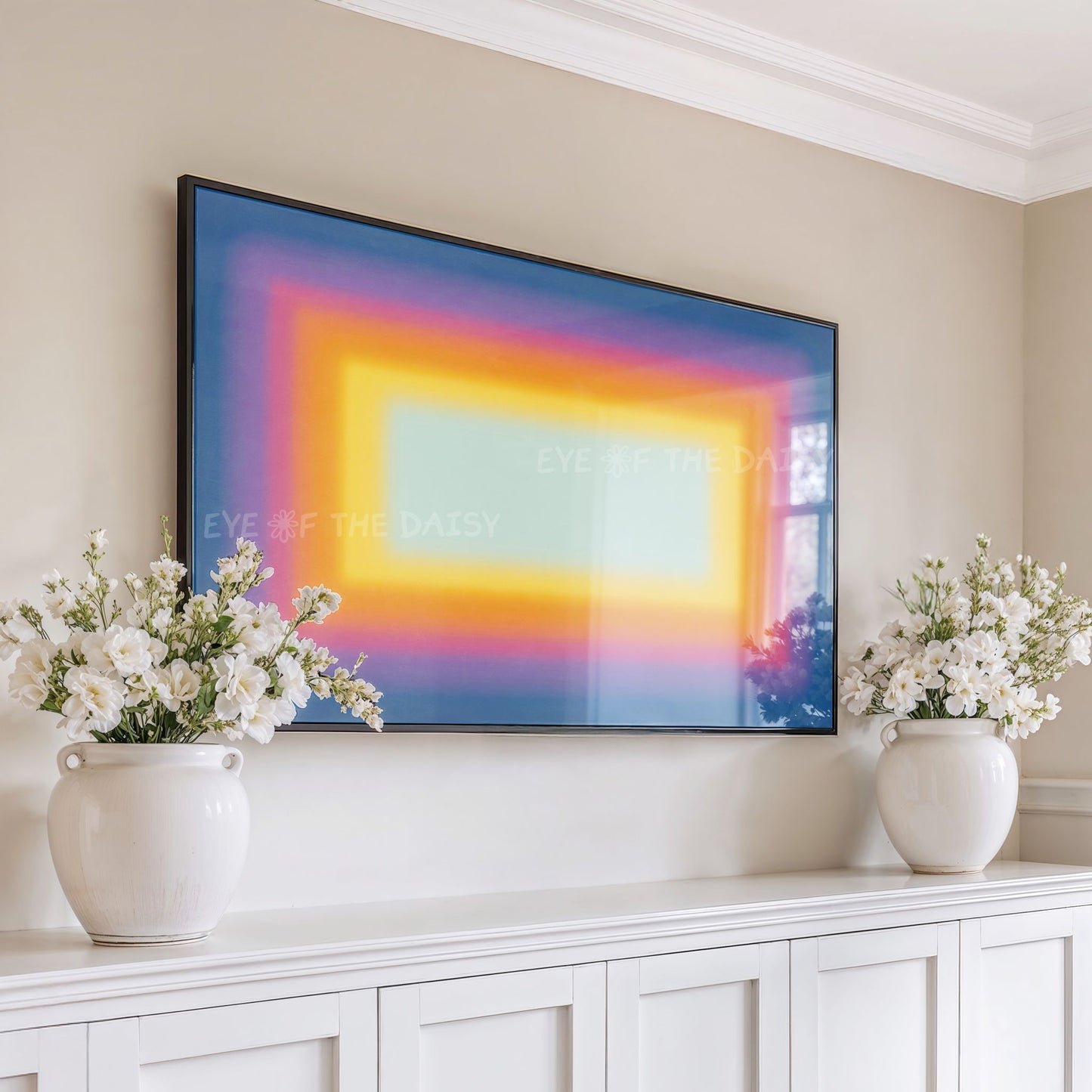 Vibrant Gradient 4K TV Art | Sunset Colours Contemporary Abstract Art for TV Screen