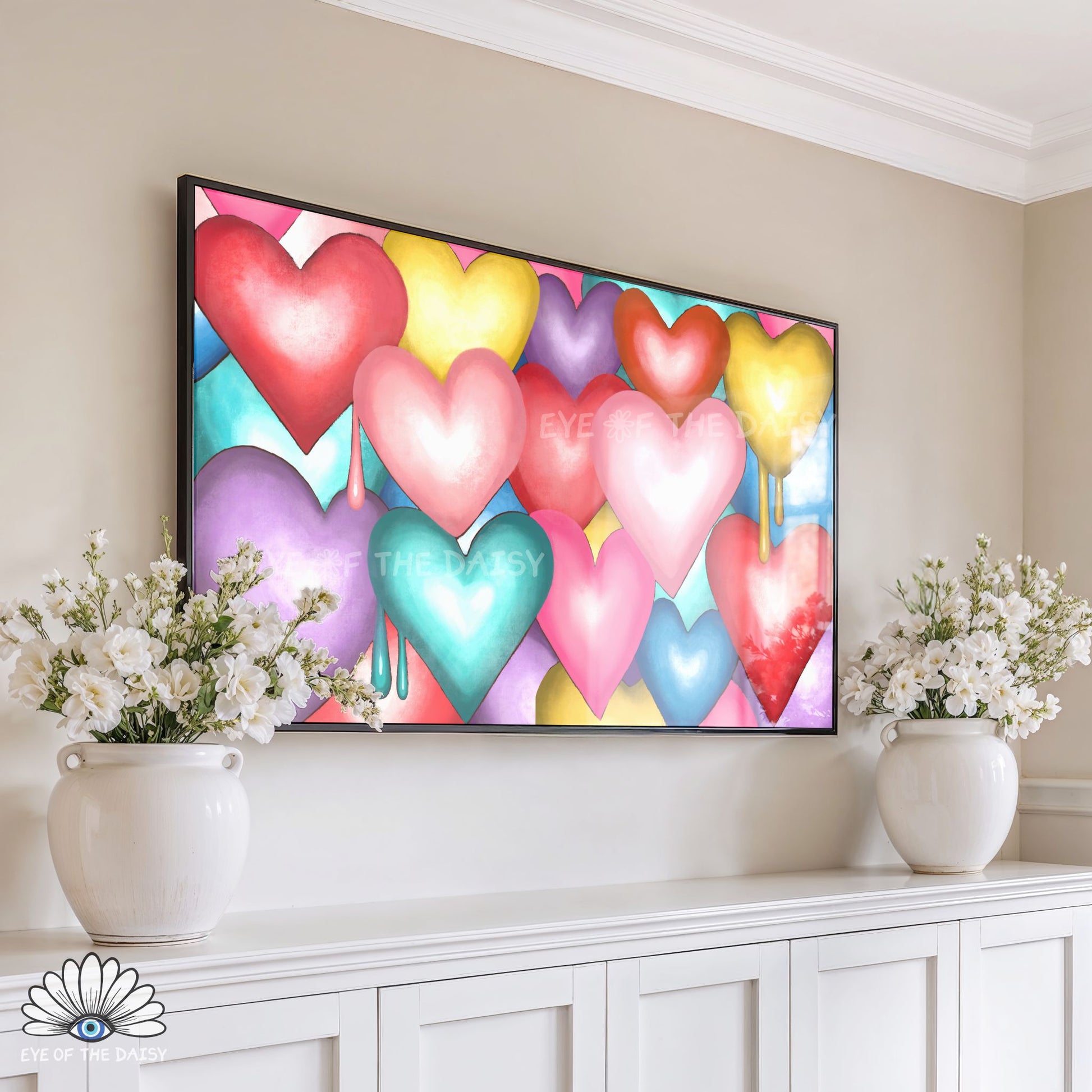 Vibrant modern abstact screensaver art for Frame TV 4K resolution display