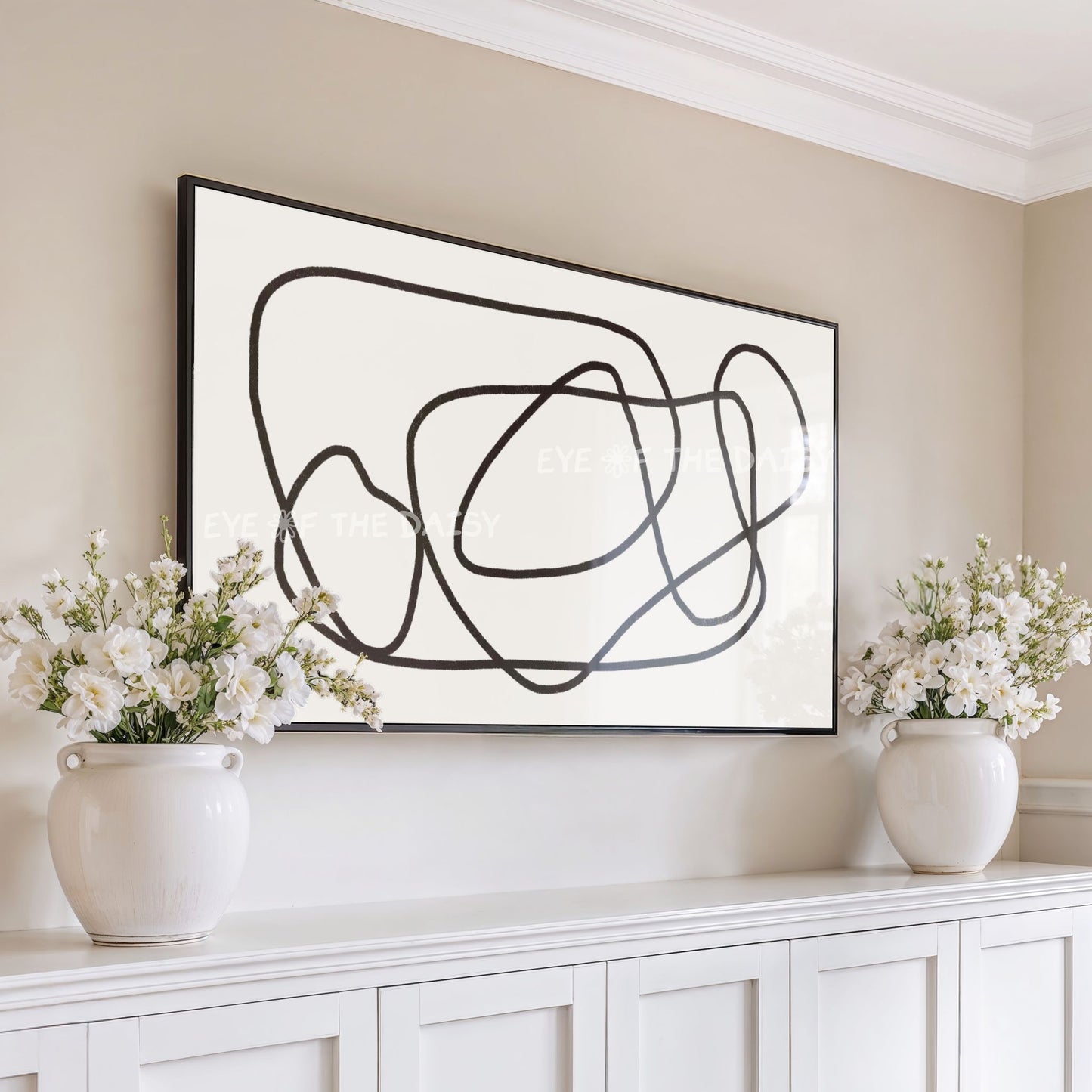 Abstract Scribble 4K TV Art | Minimal Line Drawing Art for TV Screen