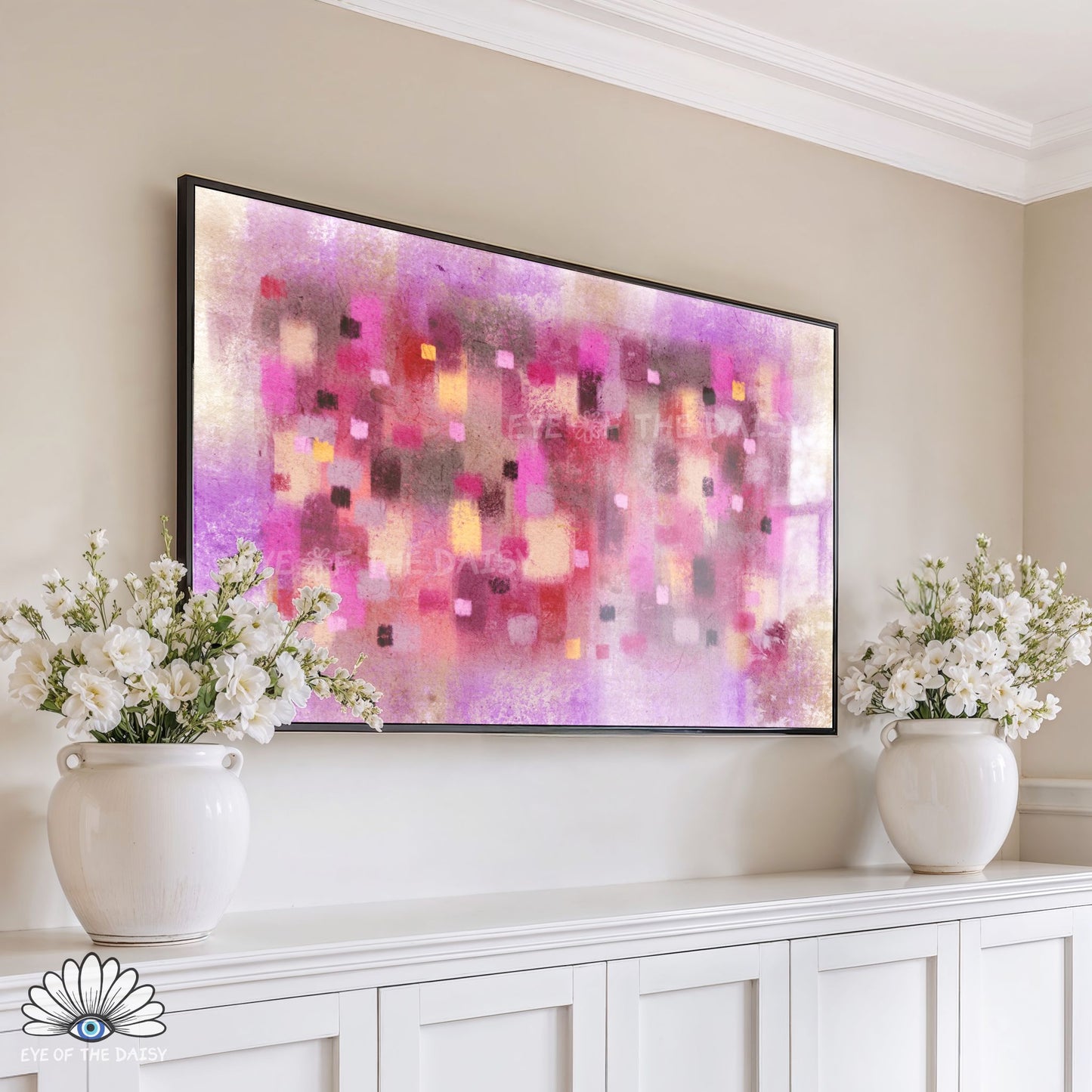 Hand drawn 4K TV art expressionist digital painting in deep rich colours, modern screensaver