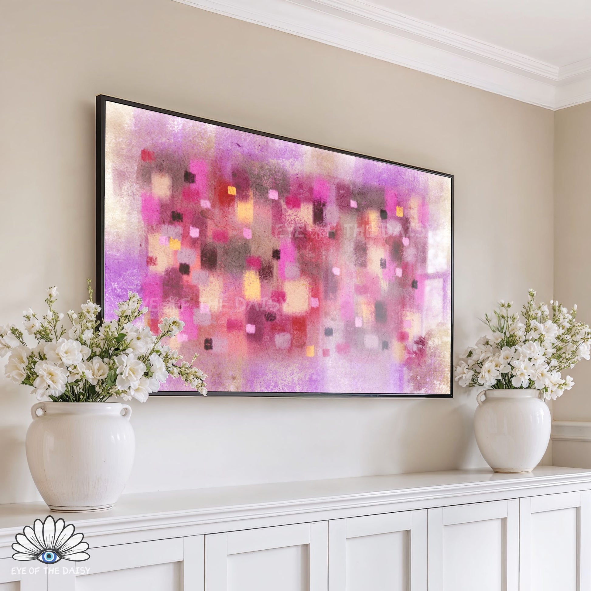 Hand drawn 4K TV art expressionist digital painting in deep rich colours, modern screensaver