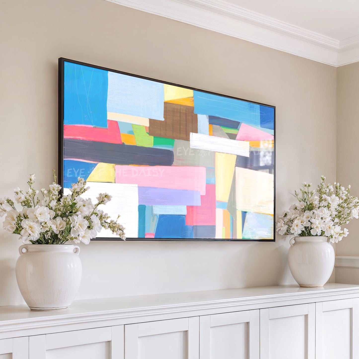 Colour Block Abstract Expressionist 4K TV Art | Contemporary Digital Painting for TV Screen