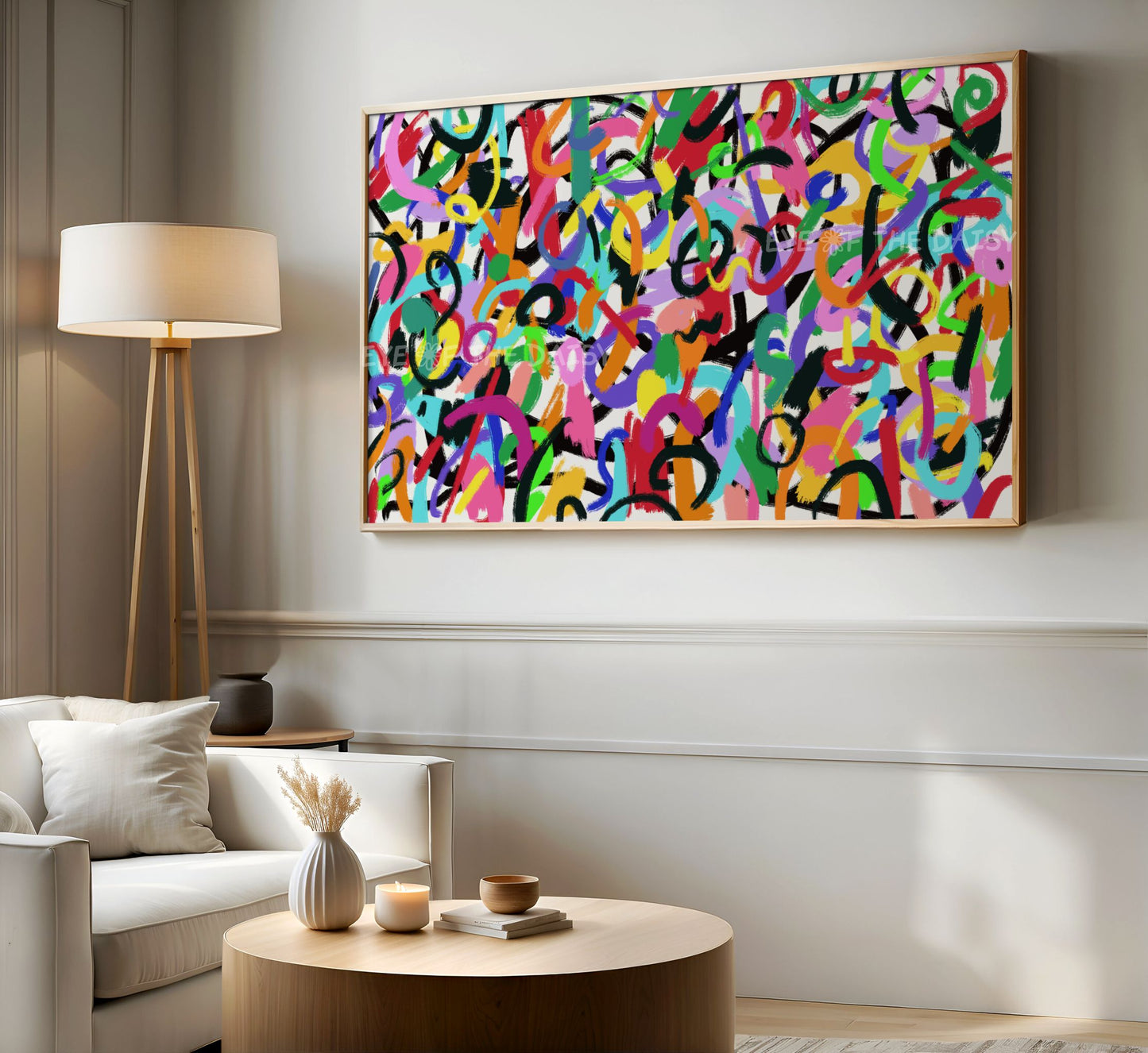 Graffiti Style Contemporary Abstract 4K TV Art | Vibrant Colourful Modern TV Art 4K