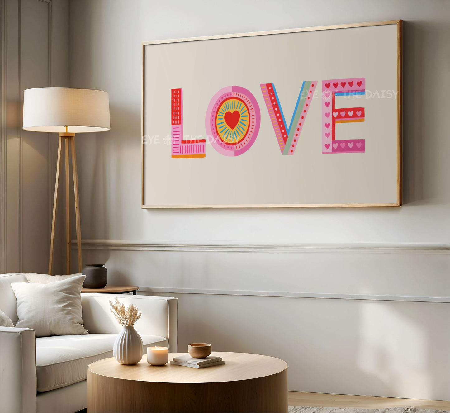 Quirky Love Typography 4K TV Art | Colourful Valentine's Day Art for TV Screen