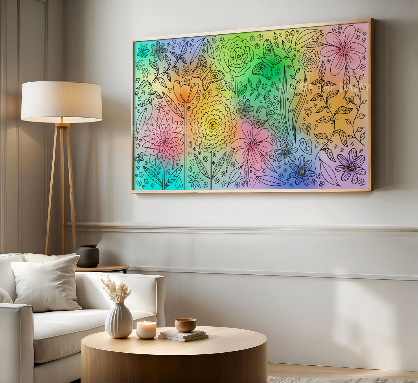 Intuitive Botanical Abstract 4K TV Art | Vibrant Colourful Floral Art for TV Screen