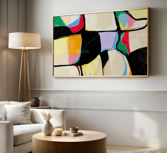 Vibrant Contemporary Abstract 4K TV Art | Bright Colourful Modern 4K Art for TV Screen