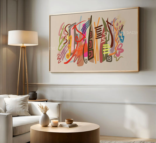 Colourful Mid Century Modern 4K TV Art | Shapes Bauhaus 4K Screensaver Art