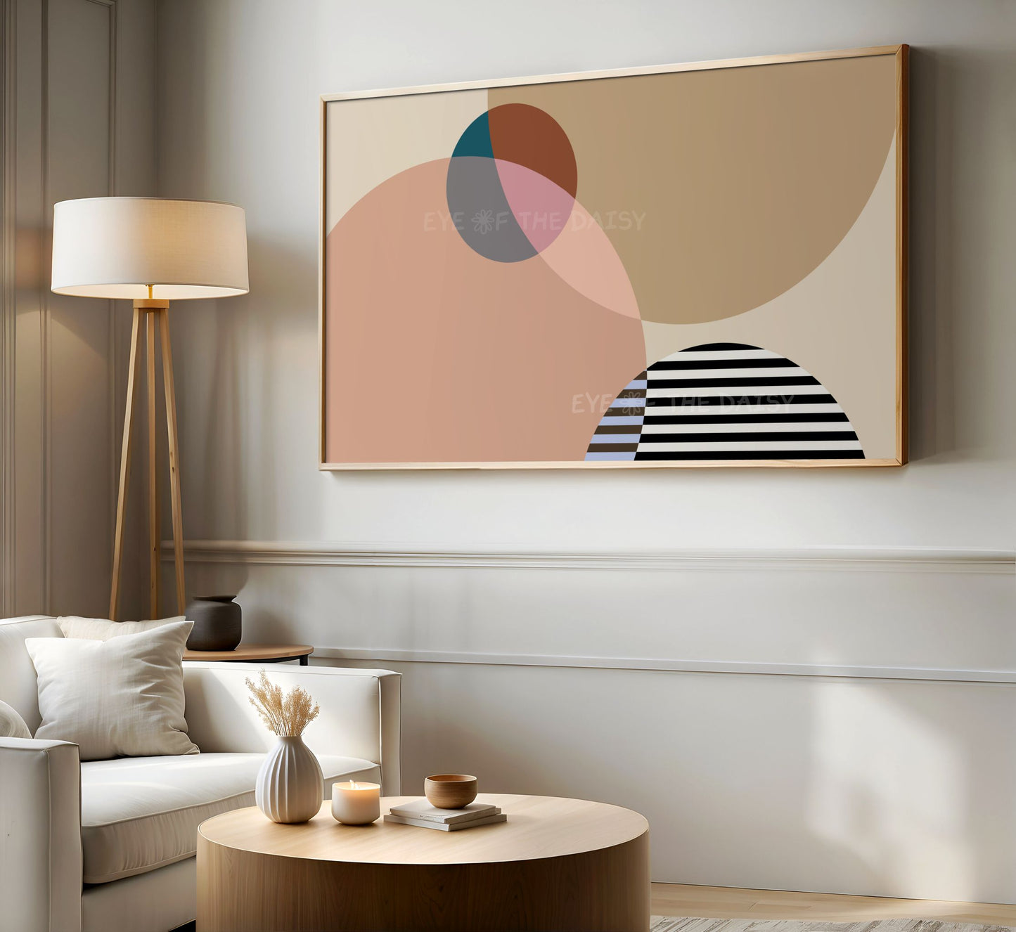 Neutral Minimal Abstract TV Art 4K | Contemporary Geometric 4K Art for TV Screen