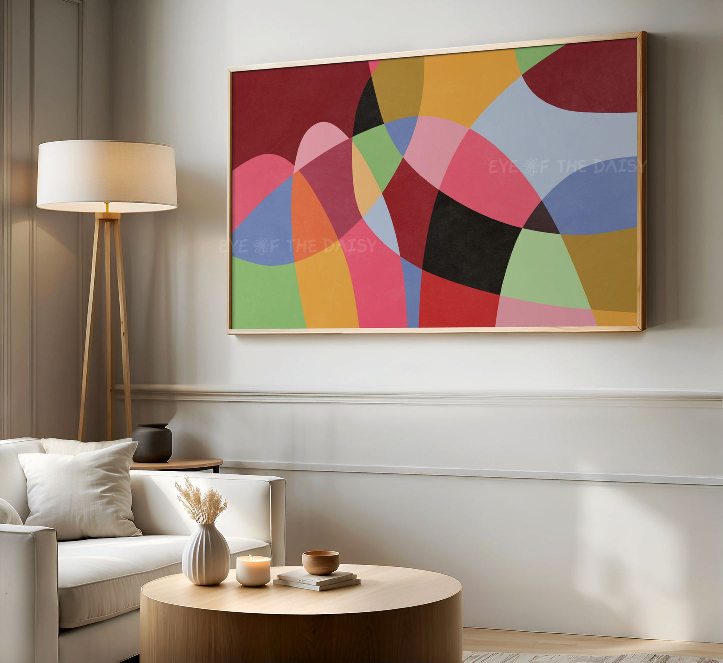Colourful Contemporary Abstract 4K TV Art | Vibrant Mid Century Modern Geometric TV Art
