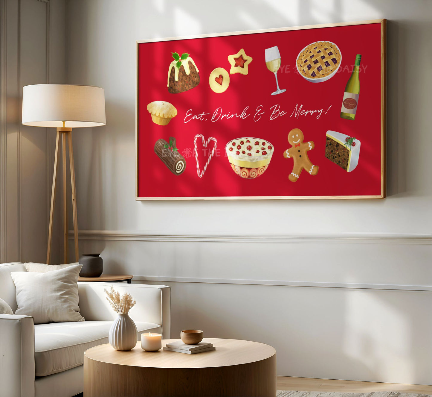 Traditional Christmas 4K TV Art | Holiday Food Illustration 4K TV Art