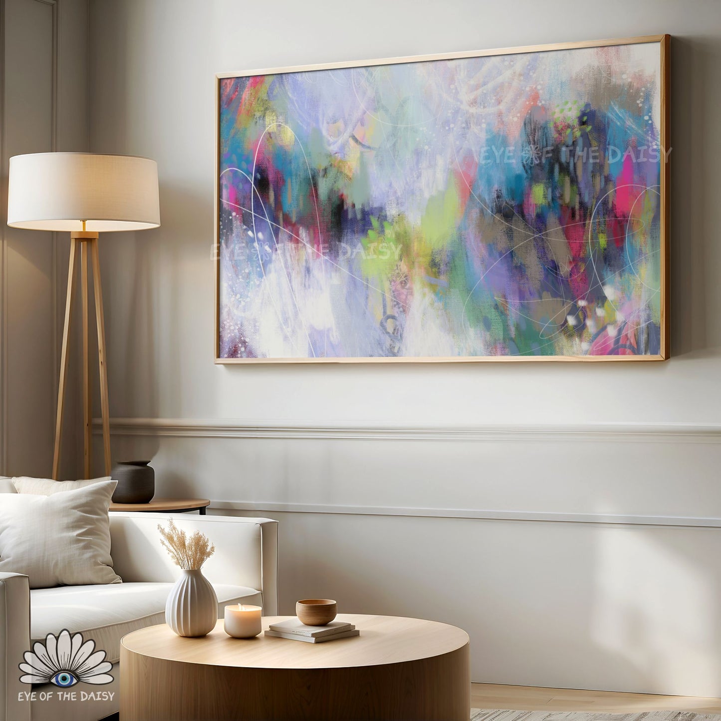 Modern abstract 4K wallpaper artwork designed for Frame TV and refined contemporary living spaces