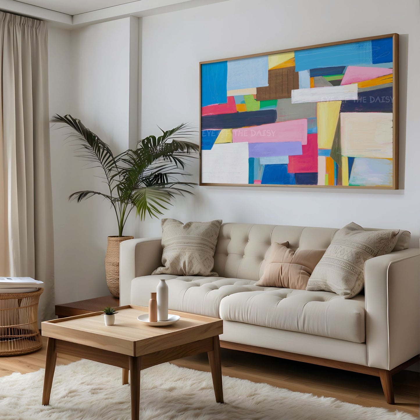 Colour Block Abstract Expressionist 4K TV Art | Contemporary Digital Painting for TV Screen