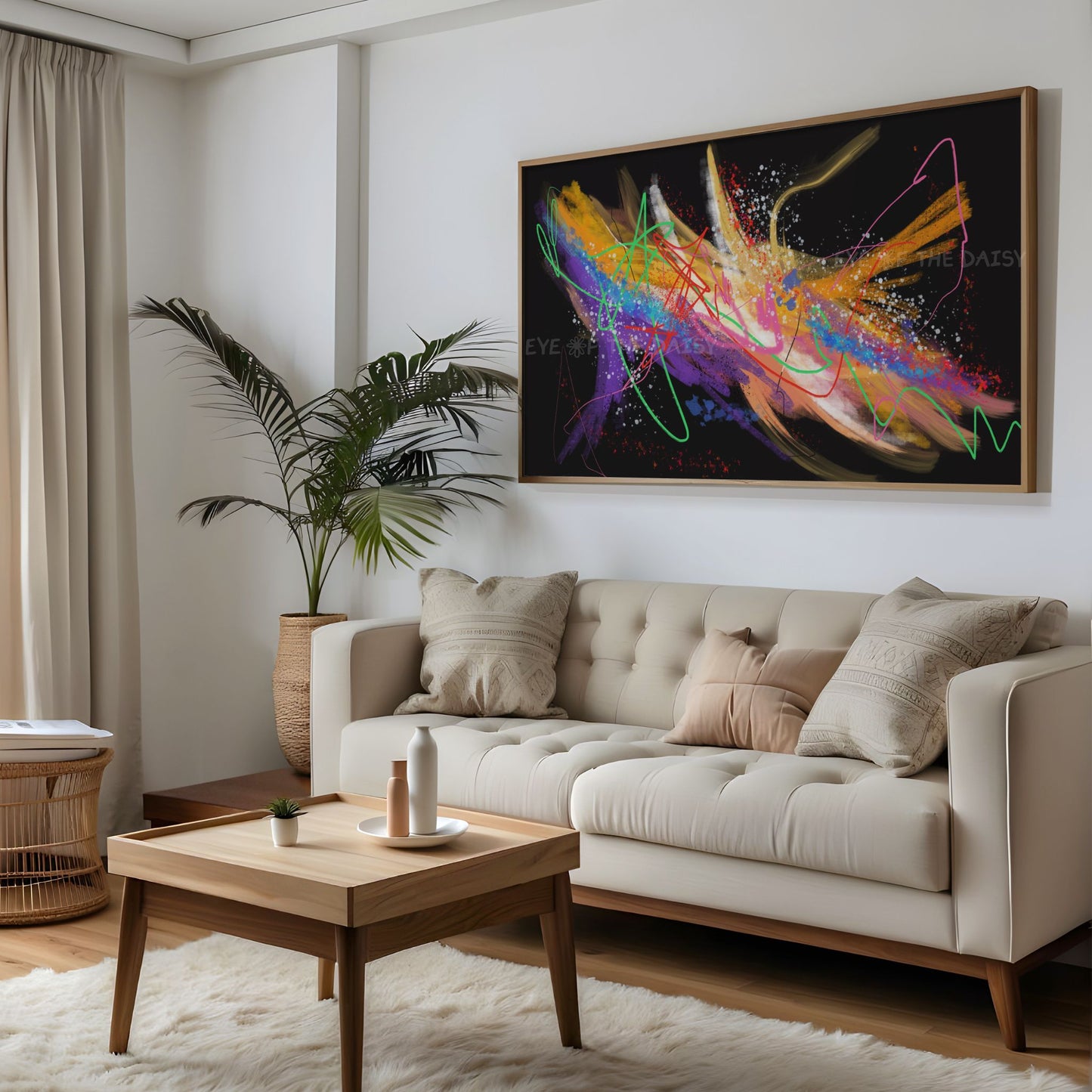 Bright Abstract Expressionist 4K TV Art | Colourful Contemporary 4K Art for TV Screen