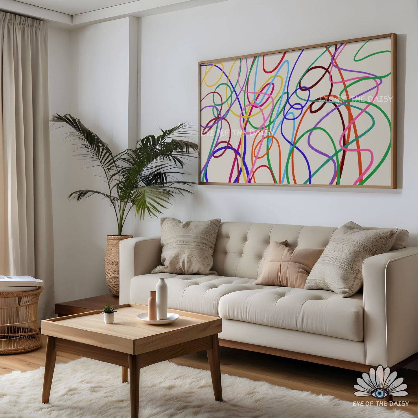 Vibrant colourful abstract TV art, 4K TV screensaver art for modern interiors