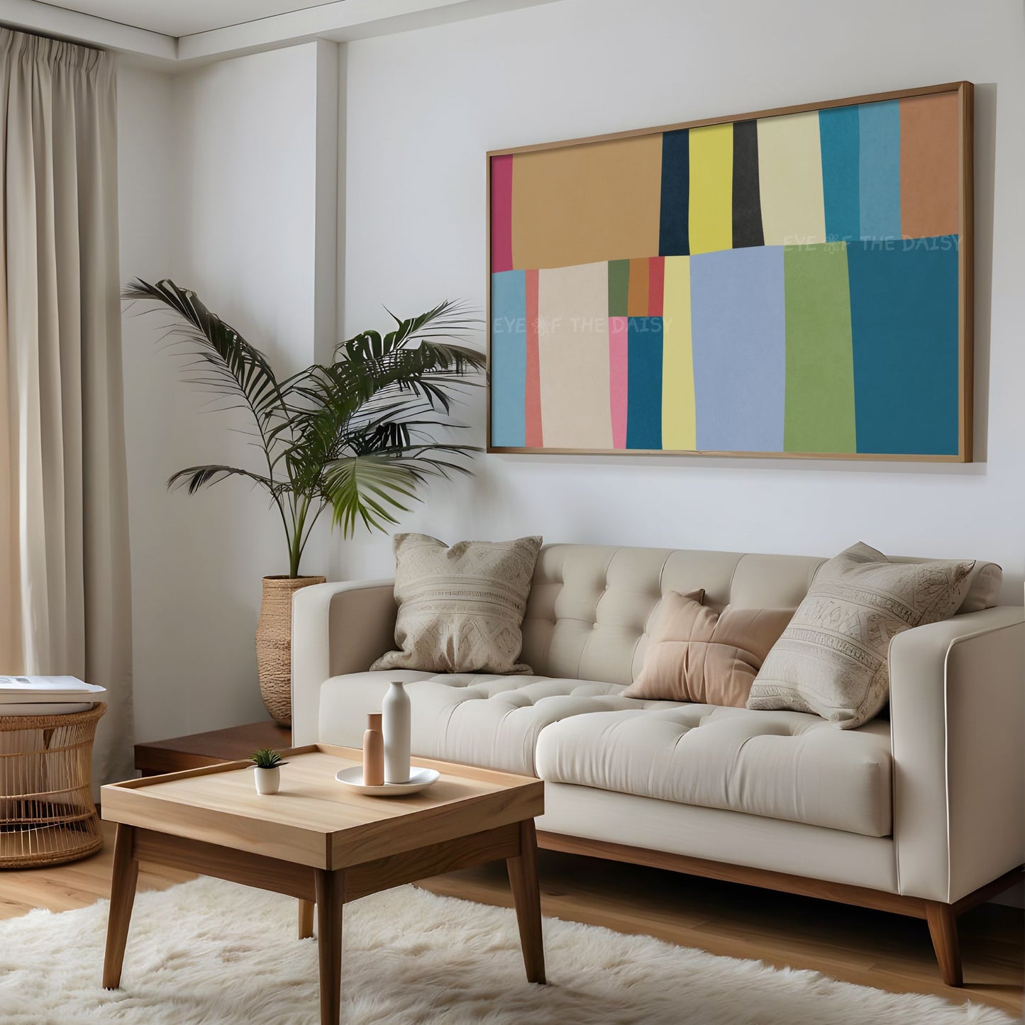 Contemporary Abstract TV Art 4K | Colourful Mid Century Modern 4K TV Art