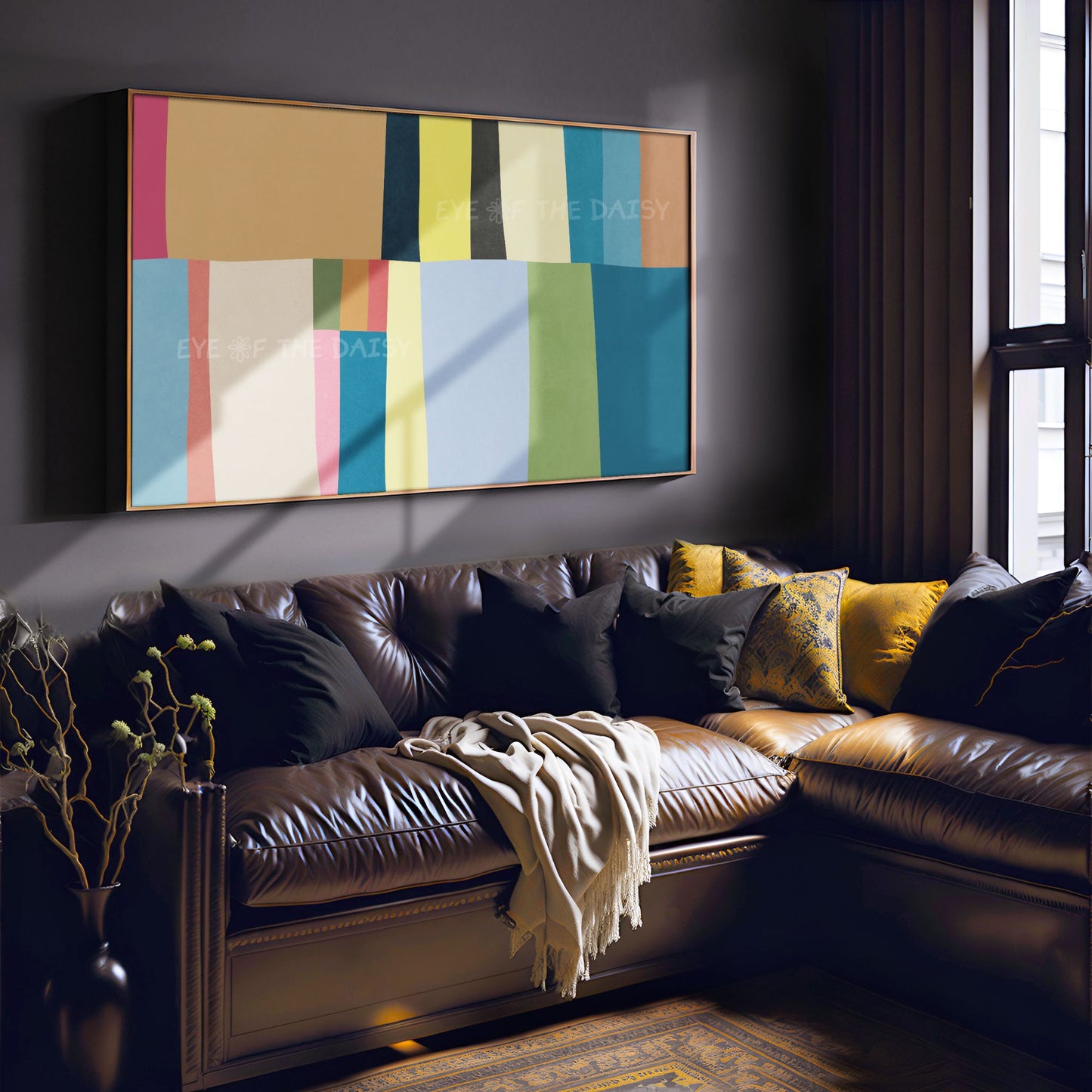 Contemporary Abstract TV Art 4K | Colourful Mid Century Modern 4K TV Art