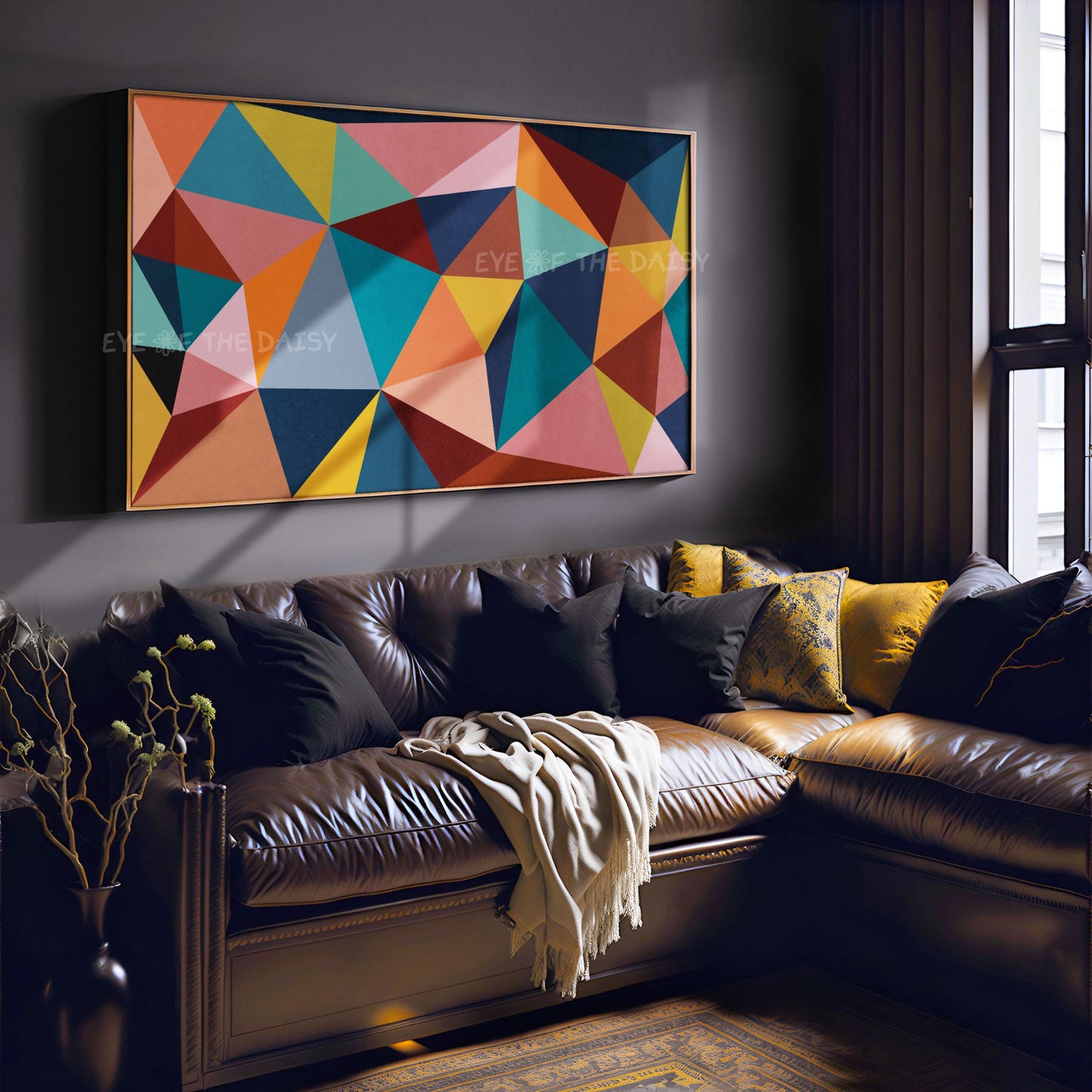 Colourful Geometric Abstract 4K TV Art | Vibrant Contemporary TV Artwork 4K
