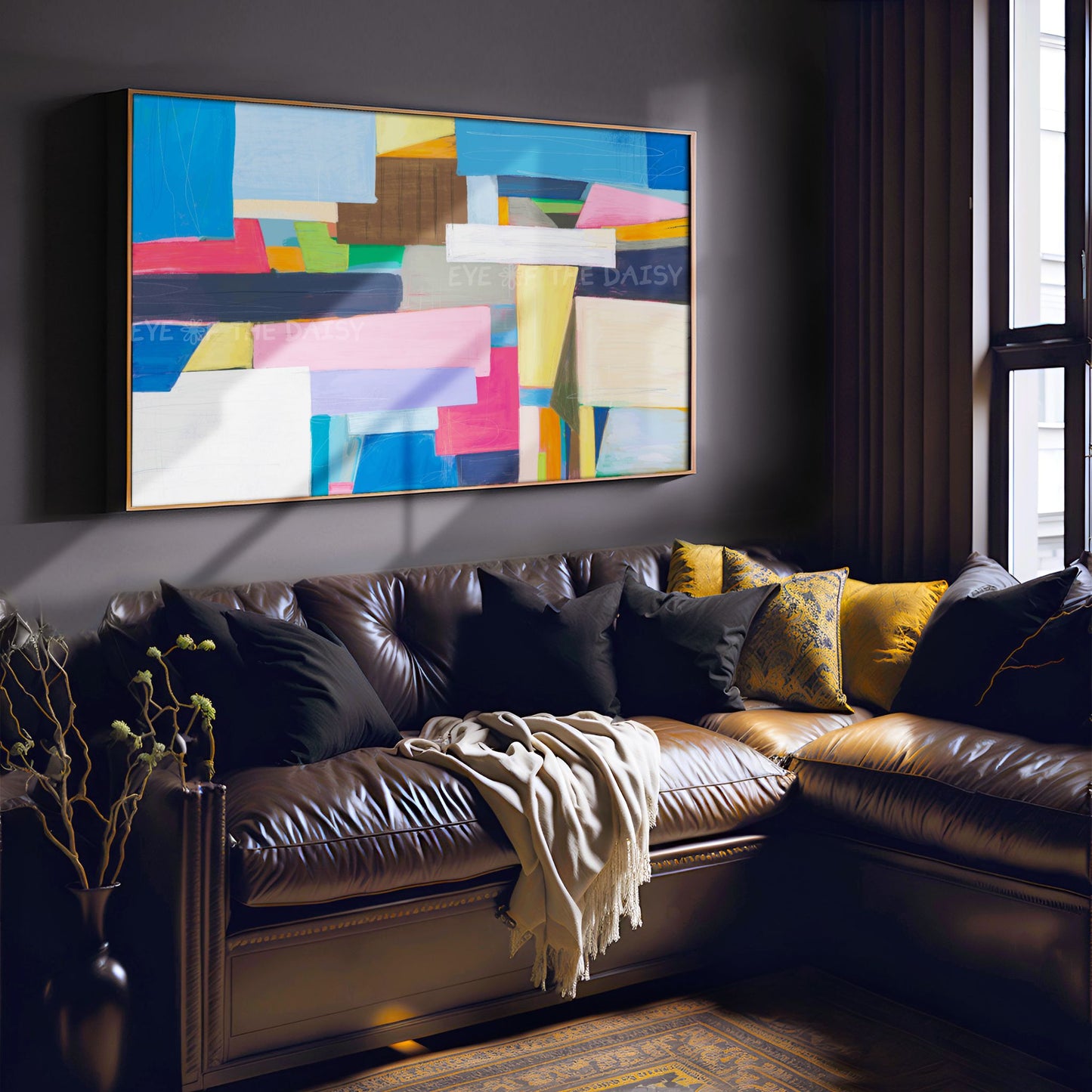 Colour Block Abstract Expressionist 4K TV Art | Contemporary Digital Painting for TV Screen