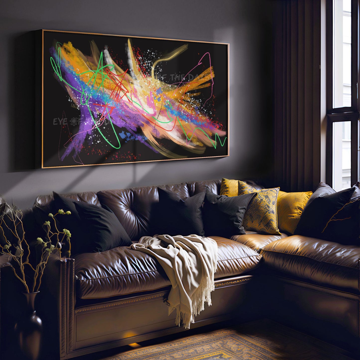 Bright Abstract Expressionist 4K TV Art | Colourful Contemporary 4K Art for TV Screen