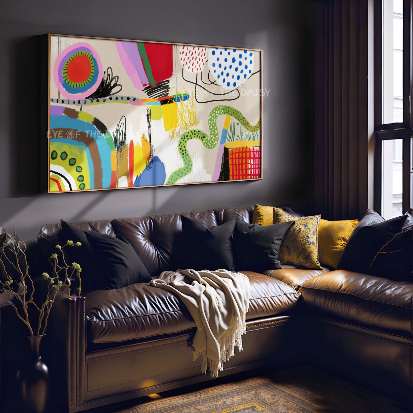 Quirky Contemporary Abstract 4K TV Art | Colourful Modern Expressionist TV Art 4K