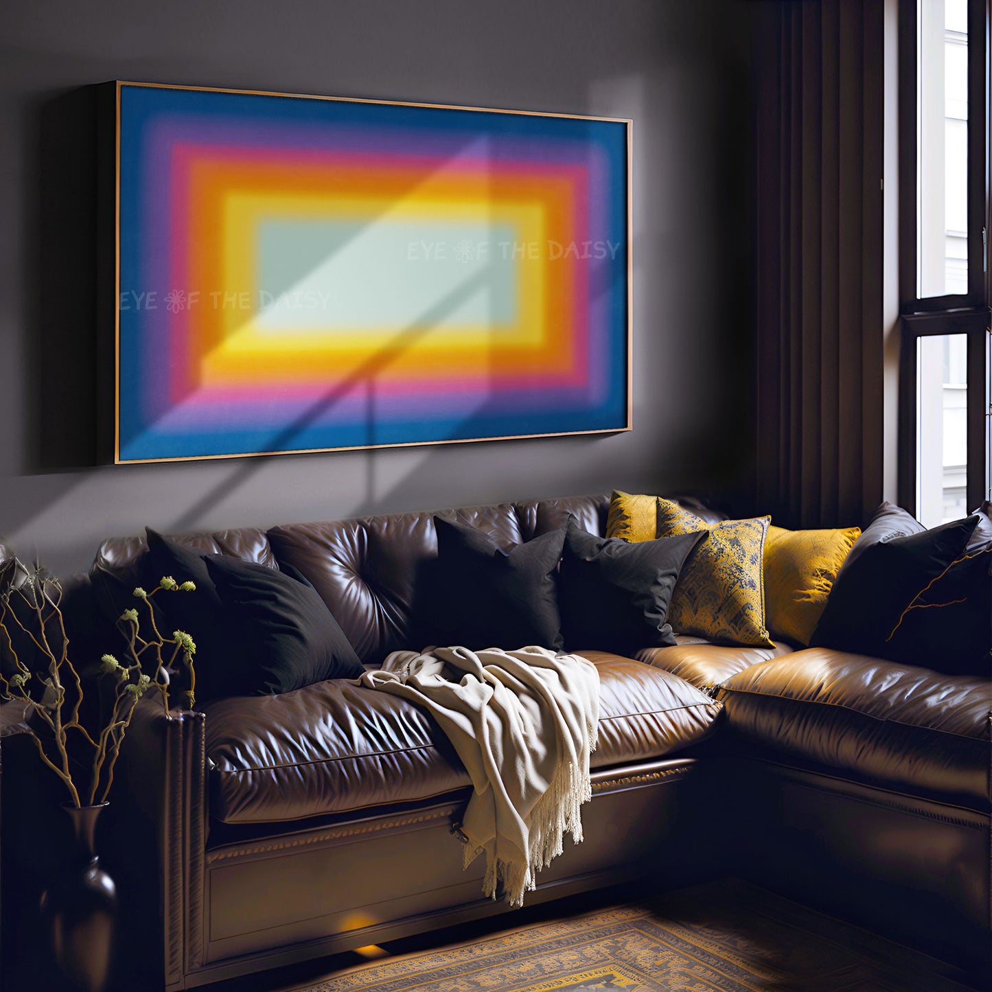 Vibrant Gradient 4K TV Art | Sunset Colours Contemporary Abstract Art for TV Screen