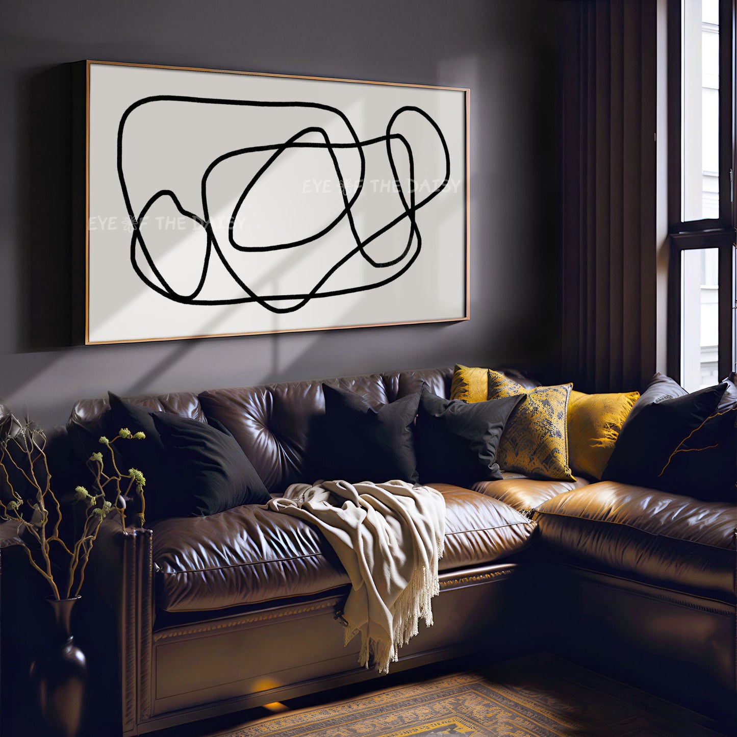 Abstract Scribble 4K TV Art | Minimal Line Drawing Art for TV Screen