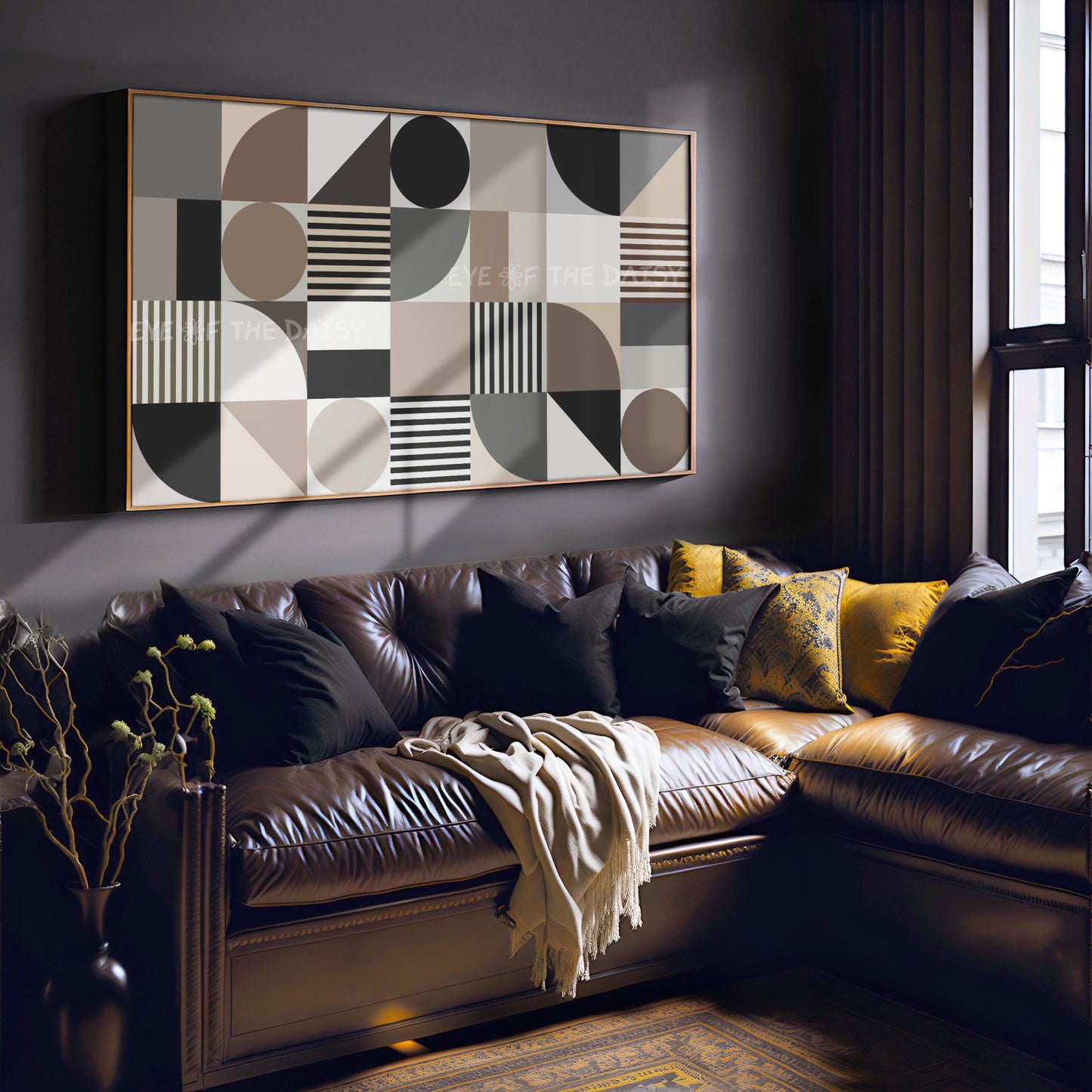 Contemporary Geometric Abstract 4K TV Art | Mid Century Modern TV Art 4K