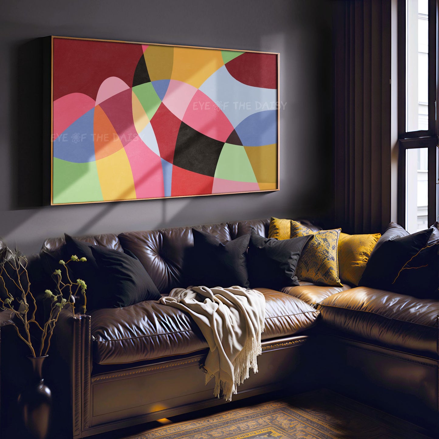 Colourful Contemporary Abstract 4K TV Art | Vibrant Mid Century Modern Geometric TV Art