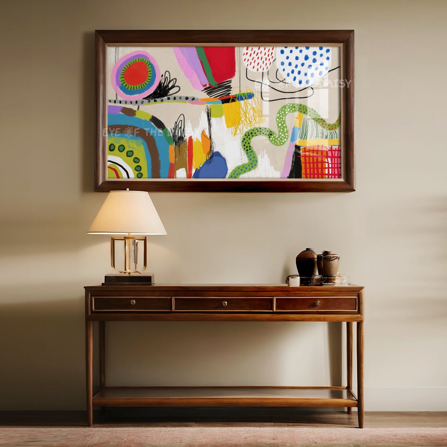 Quirky Contemporary Abstract 4K TV Art | Colourful Modern Expressionist TV Art 4K