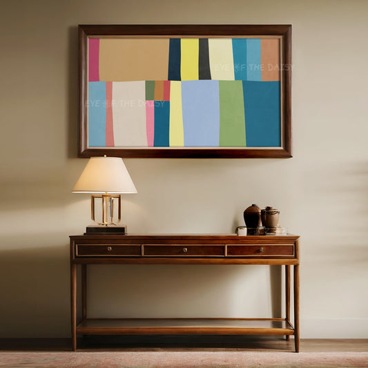 Contemporary Abstract TV Art 4K | Colourful Mid Century Modern 4K TV Art