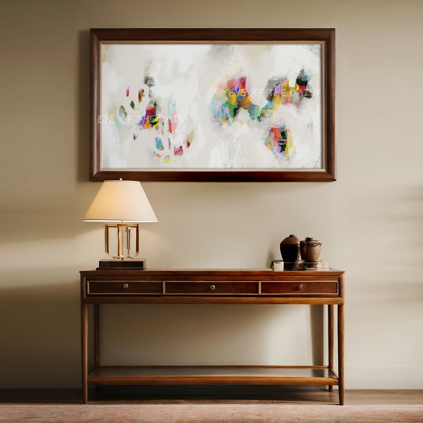 Neutral & Colourful Abstract Expressionist 4K TV Art | Contemporary Digital Painting TV Art