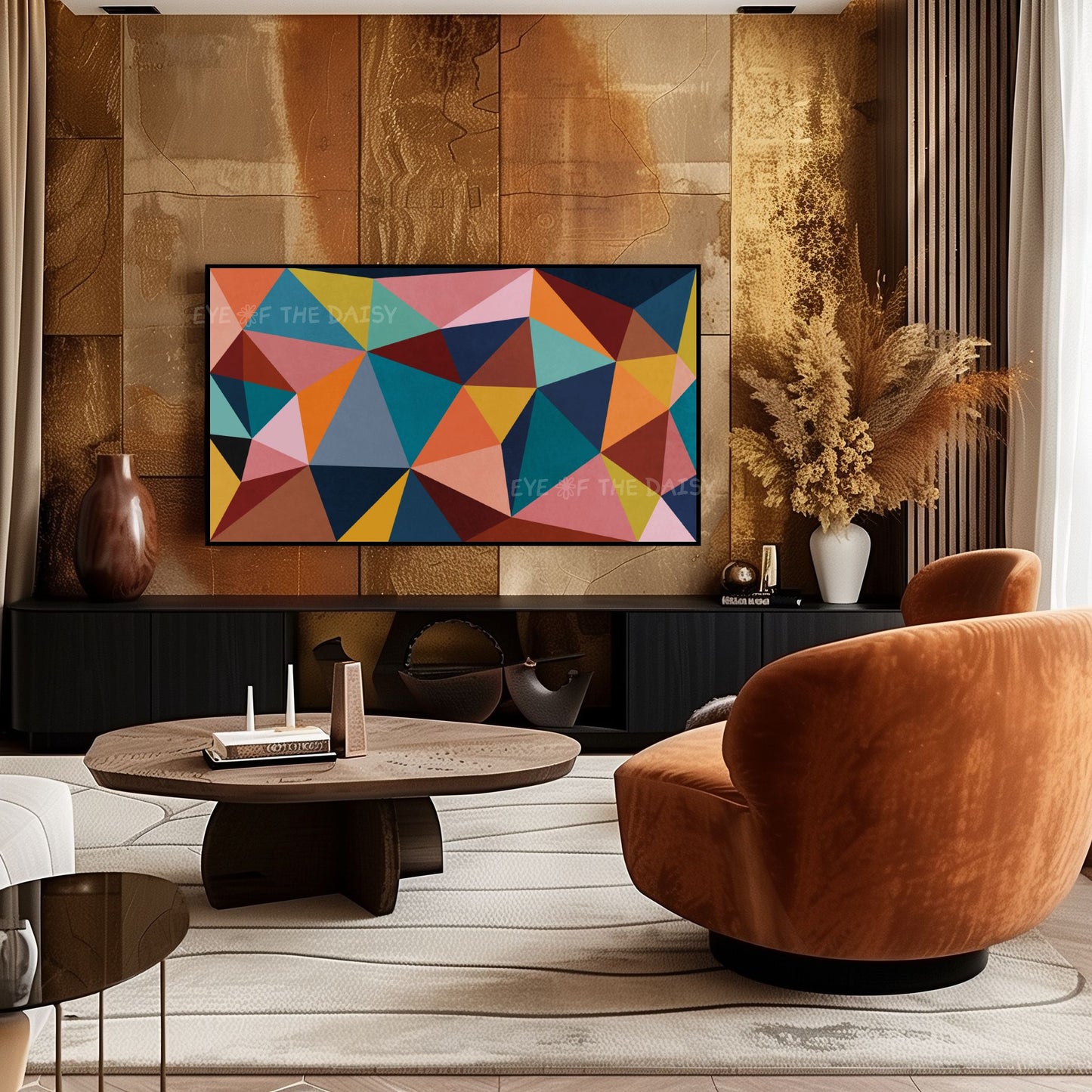 Colourful Geometric Abstract 4K TV Art | Vibrant Contemporary TV Artwork 4K