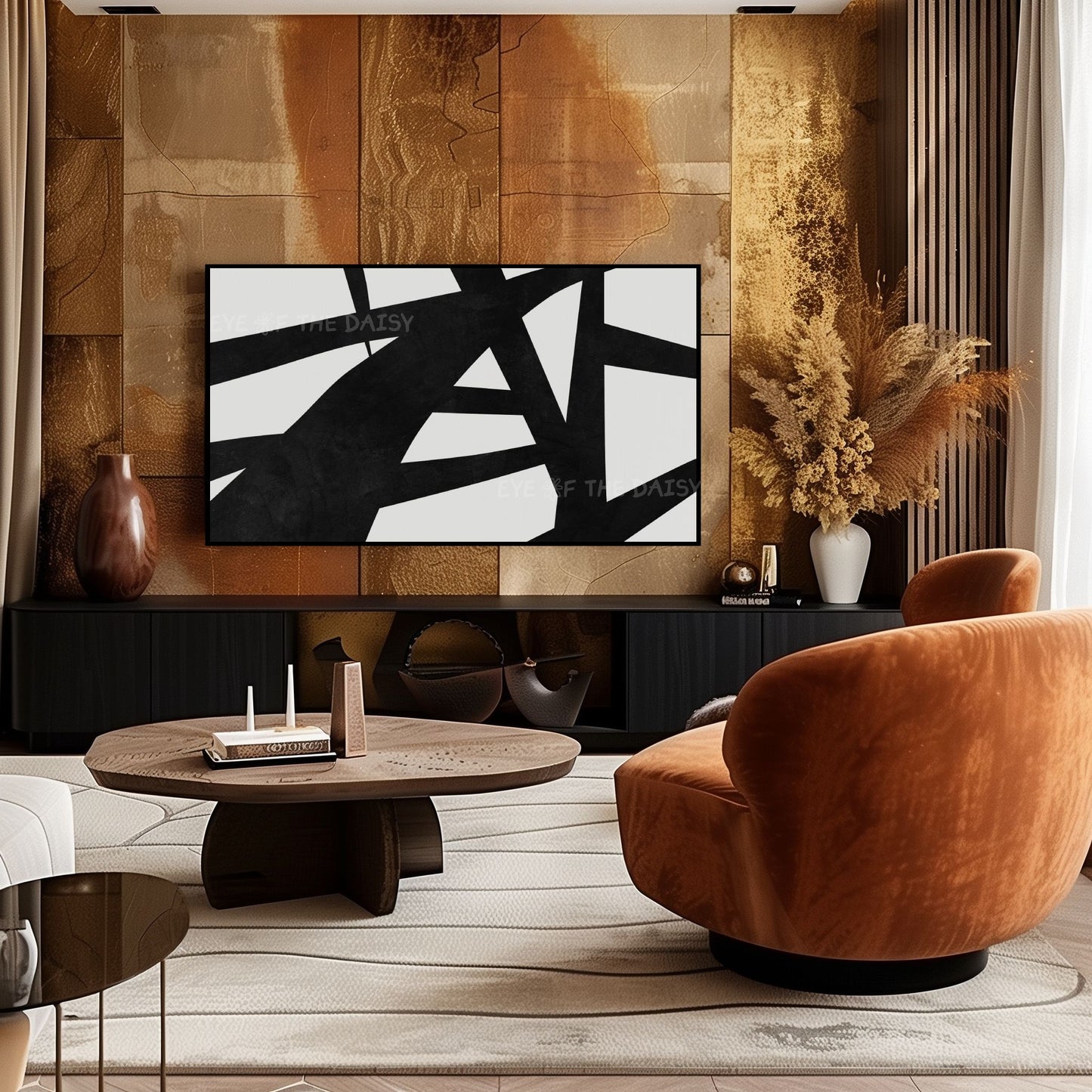 Black & White Contemporary Abstract 4K T Art | Modern Art for TV Screen