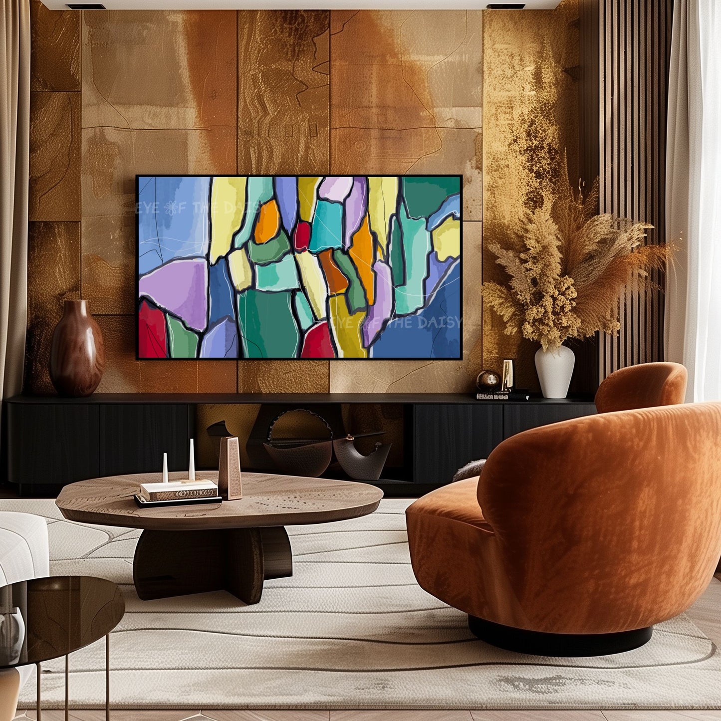 Bright Colourful Abstract Expressionist 4K TV Art | Vibrant Modern 4K Art for TV Screen