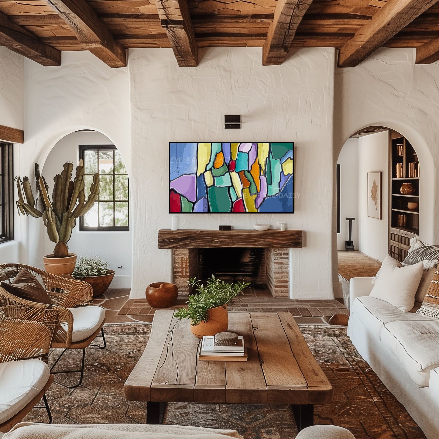 Bright Colourful Abstract Expressionist 4K TV Art | Vibrant Modern 4K Art for TV Screen