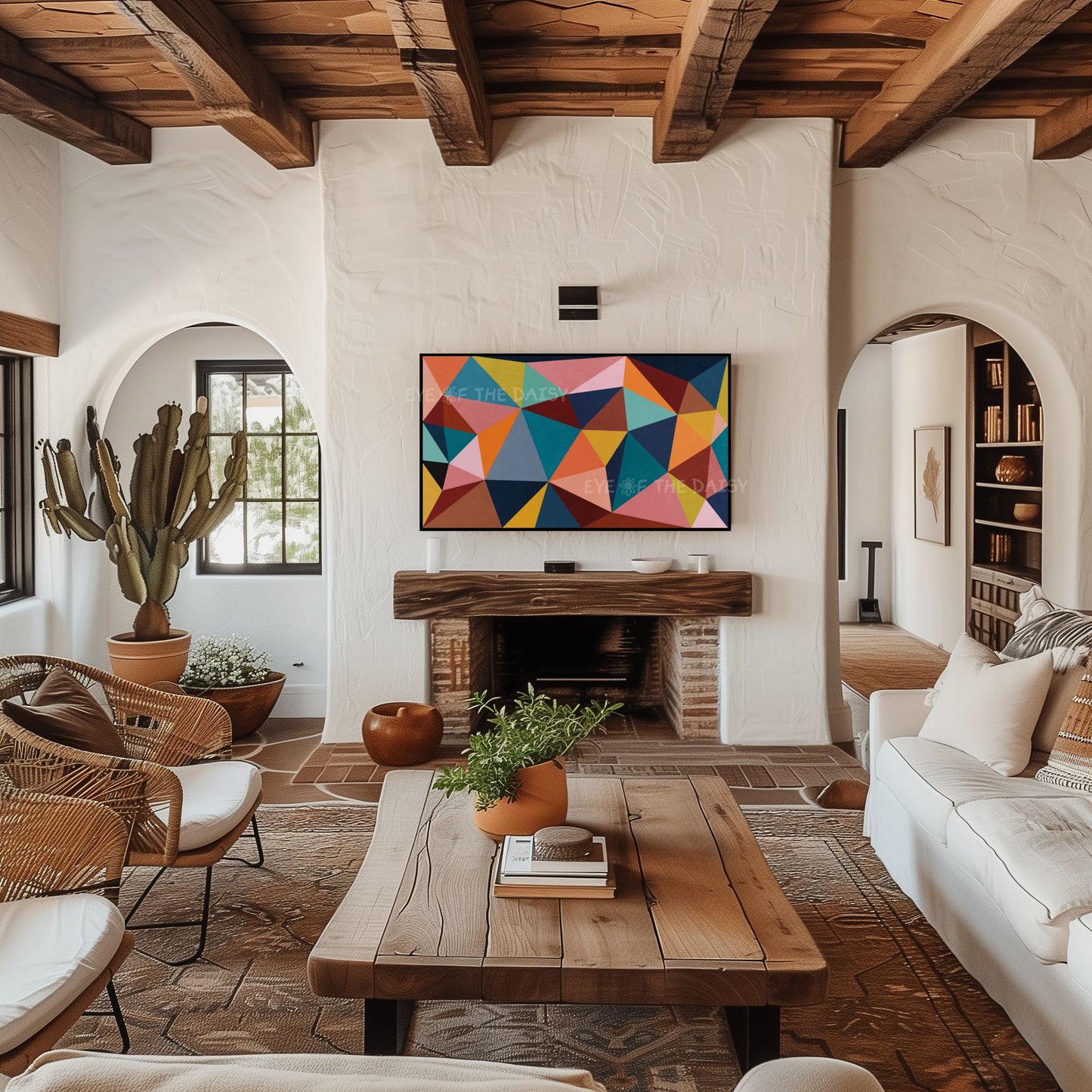 Colourful Geometric Abstract 4K TV Art | Vibrant Contemporary TV Artwork 4K