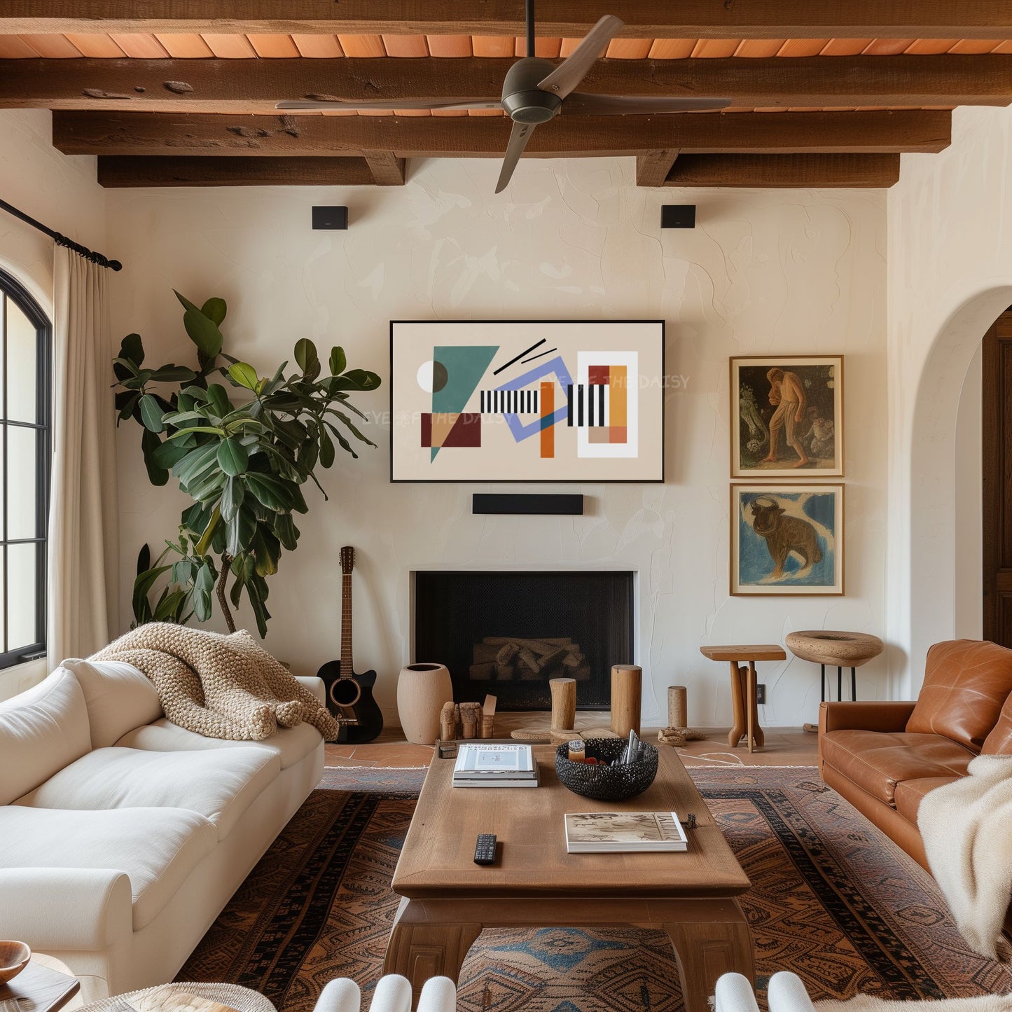 Colourful Bauhaus Style Abstract 4K TV Art | Mid Century Modern Art for TV Screen 4K