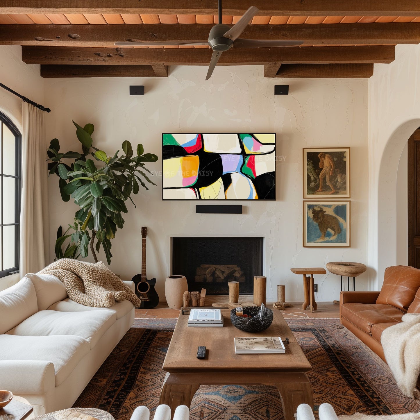 Vibrant Contemporary Abstract 4K TV Art | Bright Colourful Modern 4K Art for TV Screen