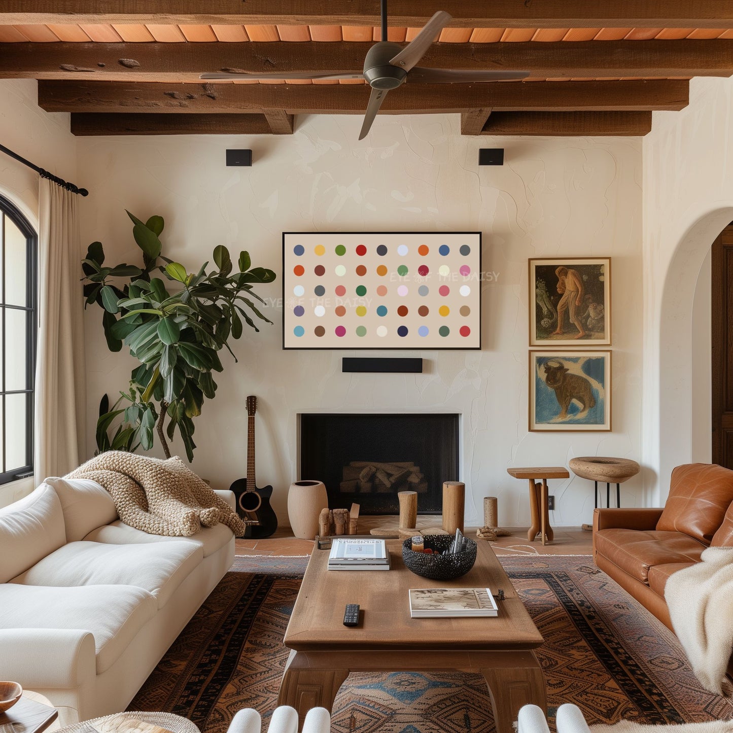 Minimal Polkadot 4K TV Art | Fun Colourful 4K Art for TV Screen