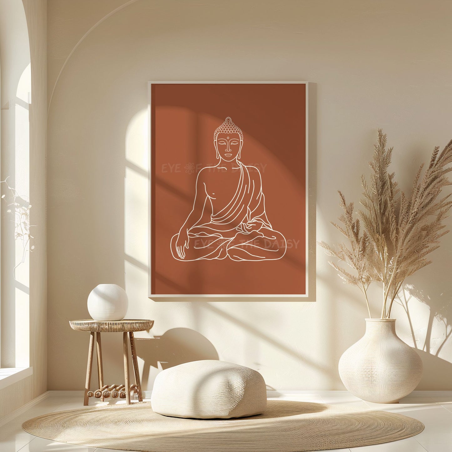Minimalist Zen poster printable set in earthy hues, calming art print download for relaxing bedroom atmosphere or wall decor DIY