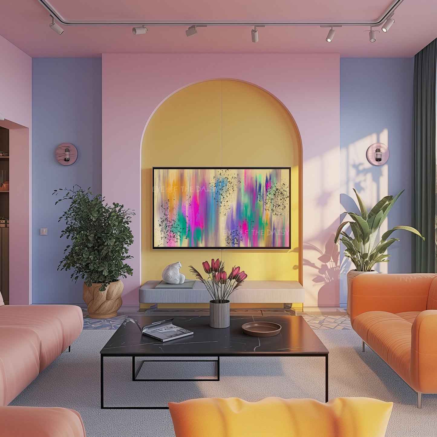 Colourful Contemporary Brushstrokes 4K TV Art | Abstract Expressionist Art for TV Screen