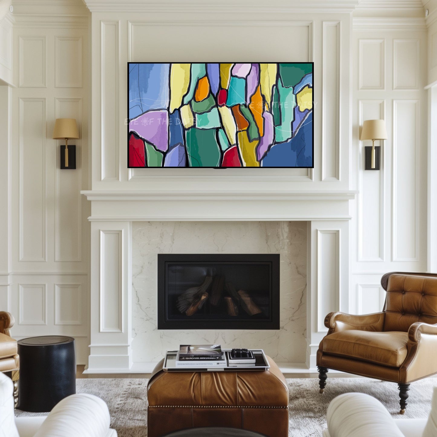 Bright Colourful Abstract Expressionist 4K TV Art | Vibrant Modern 4K Art for TV Screen