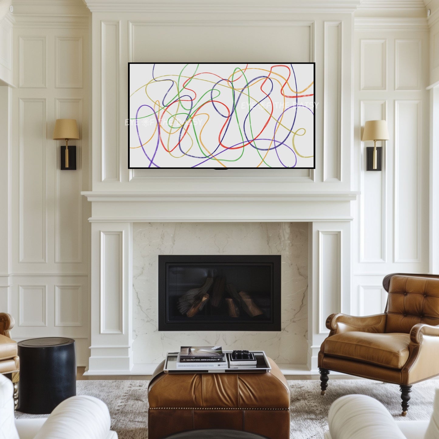 Colourful Abstract Scribble 4K TV Art | Contemporary Abstract 4K Art for TV Screen