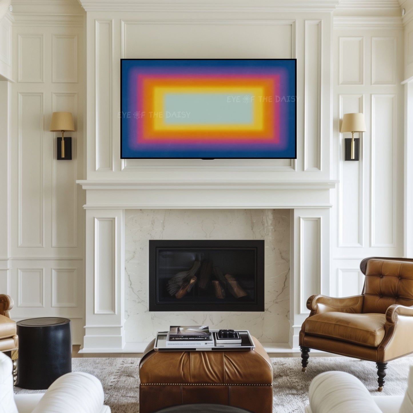 Vibrant Gradient 4K TV Art | Sunset Colours Contemporary Abstract Art for TV Screen