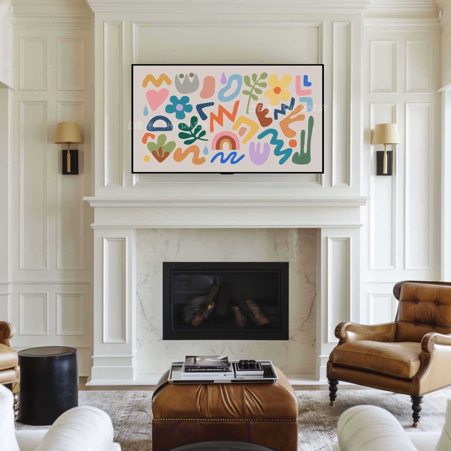 Colourful Abstract Cut-Out Shapes 4K TV Art | Vibrant Contemporary Modern TV Art 4K