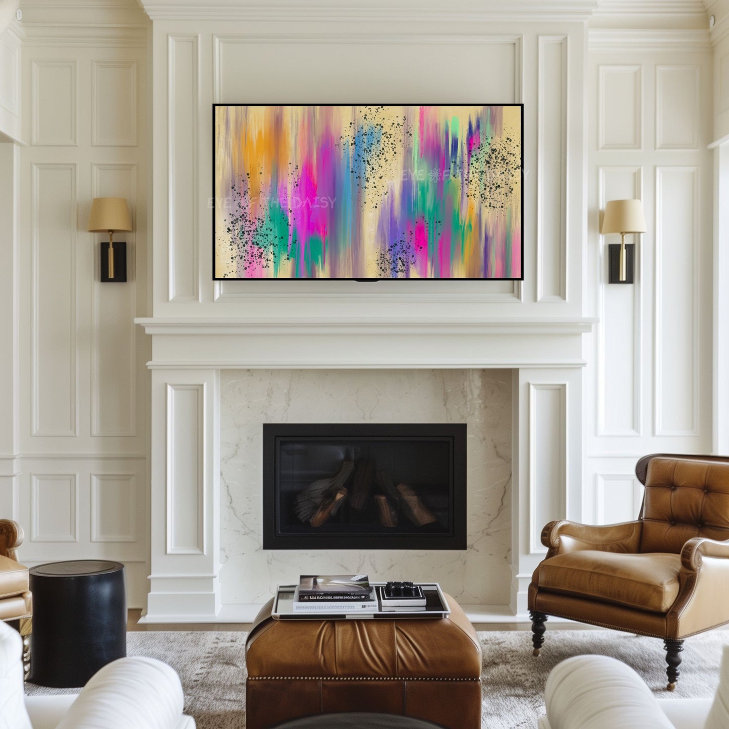 Colourful Contemporary Brushstrokes 4K TV Art | Abstract Expressionist Art for TV Screen