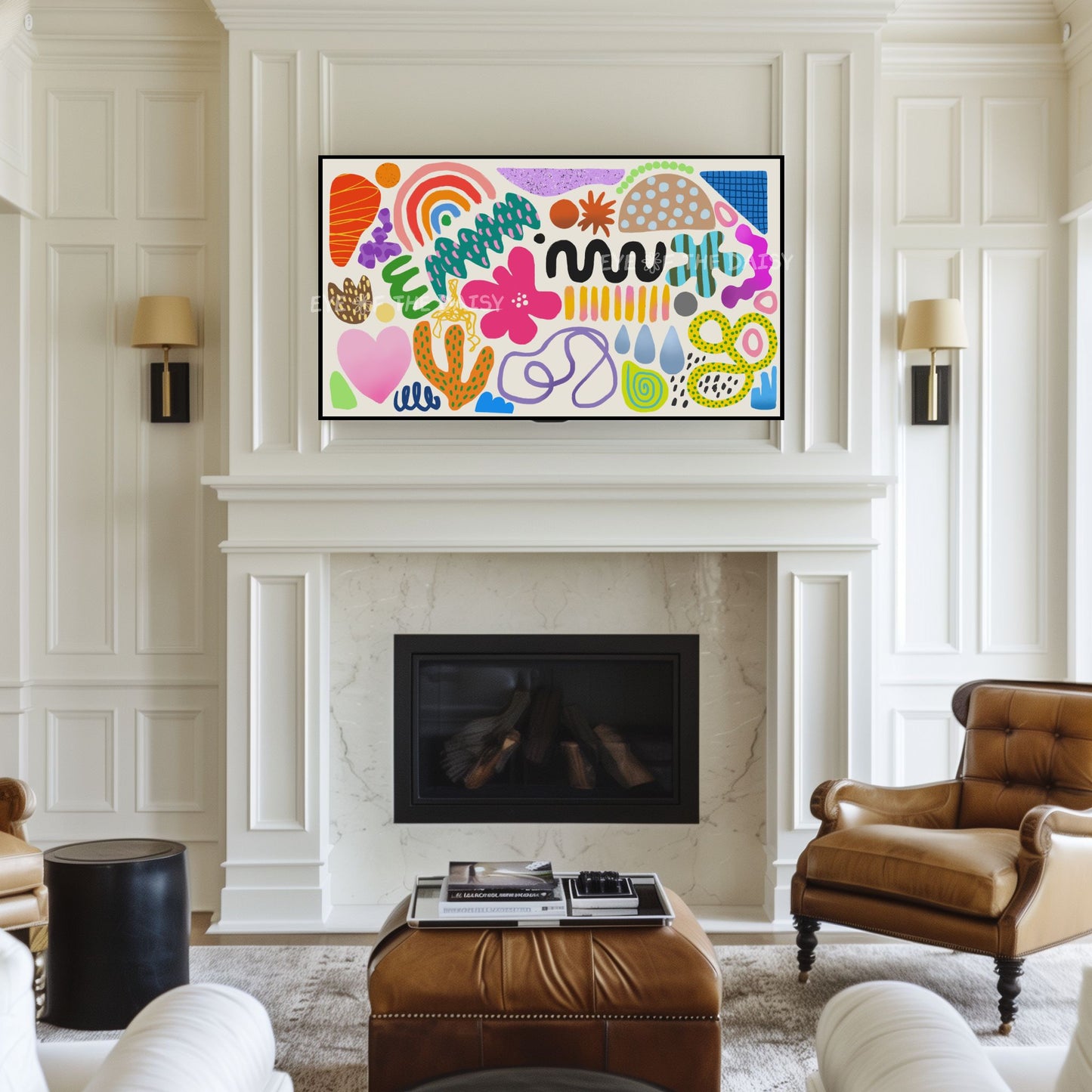 Colourful Fun Abstract Shapes 4K Art for TV | Vibrant Contemporary 4K Art for TV Screen