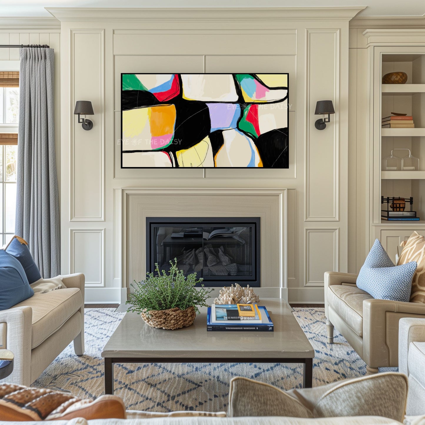 Vibrant Contemporary Abstract 4K TV Art | Bright Colourful Modern 4K Art for TV Screen