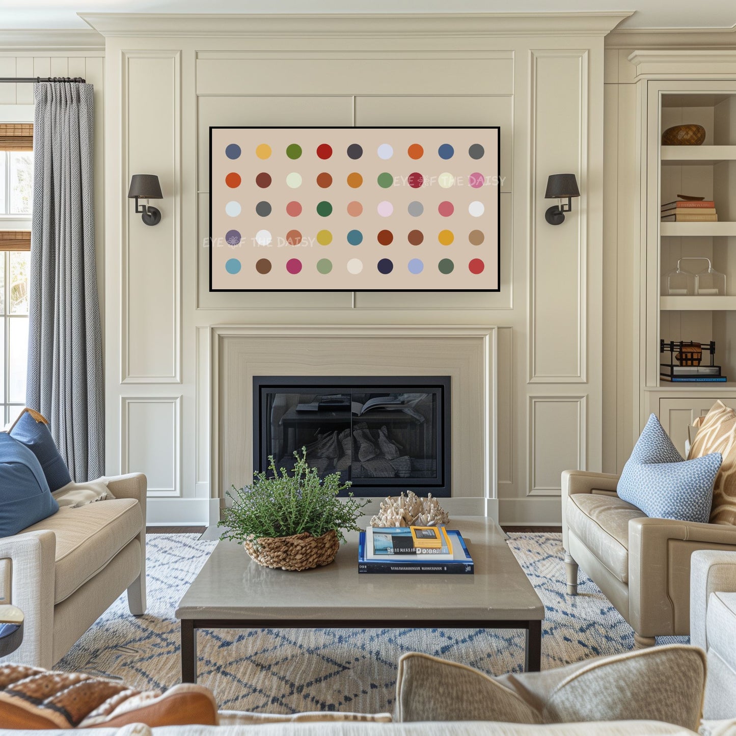 Minimal Polkadot 4K TV Art | Fun Colourful 4K Art for TV Screen