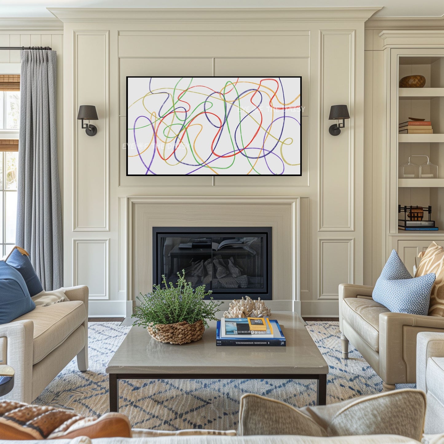 Colourful Abstract Scribble 4K TV Art | Contemporary Abstract 4K Art for TV Screen